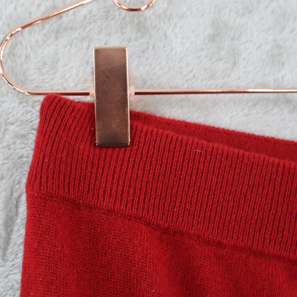 J.Crew Collection Cashmere Track Pants Women M Red Wide Leg Side Stripe $298 NWT - Picture 8 of 16